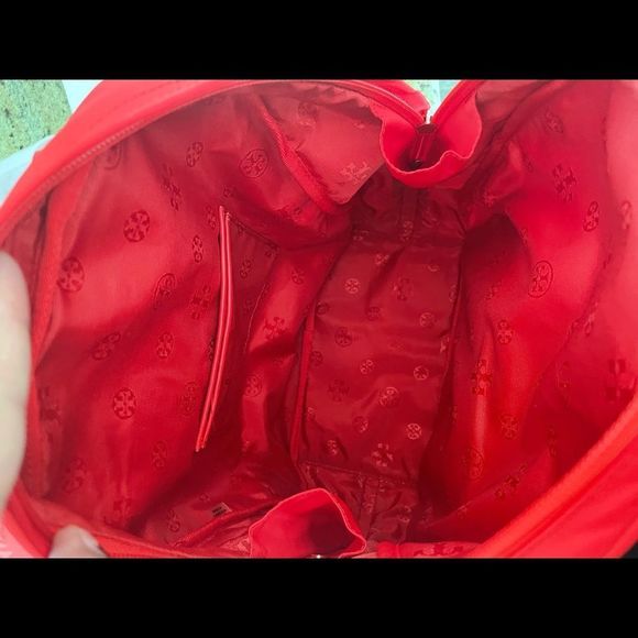 New Tory Burch Ella backpack nylon in red ❣️ - Picture 7 of 9